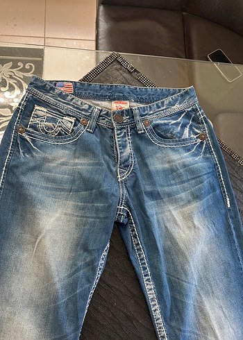 True Religion Mavi Denim Sokak Stili Jean - Görsel 4
