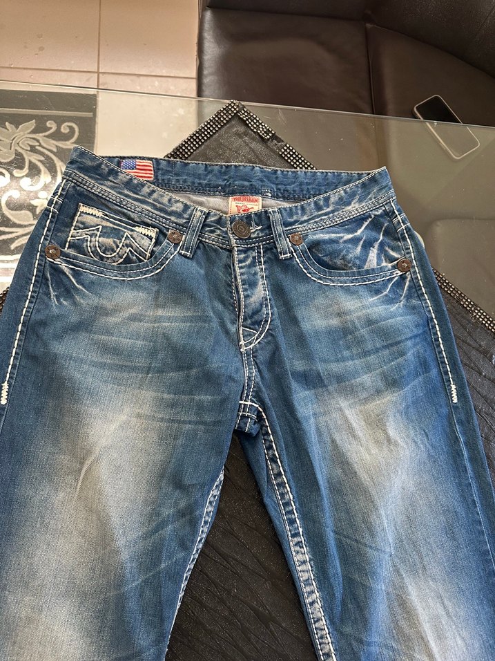 True Religion Mavi Denim Sokak Stili Jean - Görsel 4