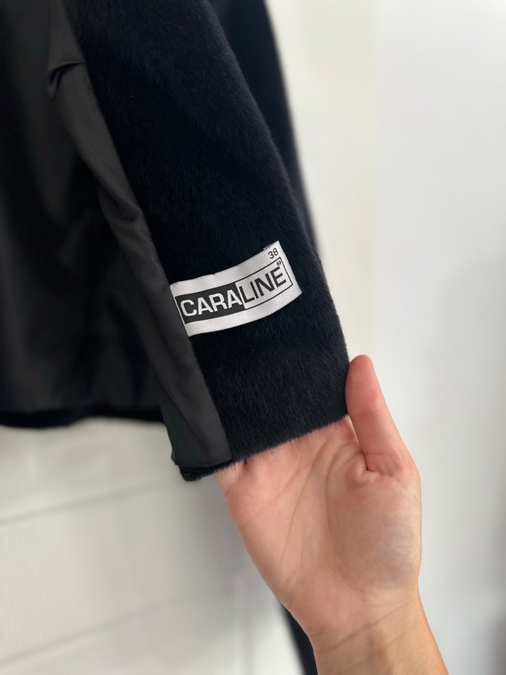 Düğmeli Siyah Süet Kadın Ceket - Görsel 2