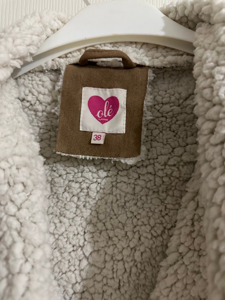 kürklü kadın süet kaban - Görsel 4