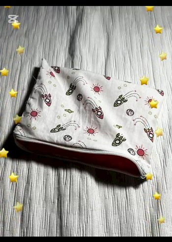 Renkli Baskılı Kadın Makyaj Çantası - Görsel 7