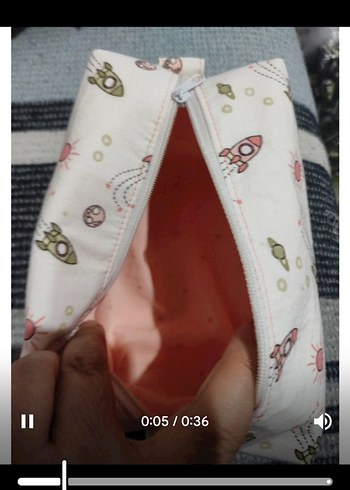 Renkli Baskılı Kadın Makyaj Çantası - Görsel 11