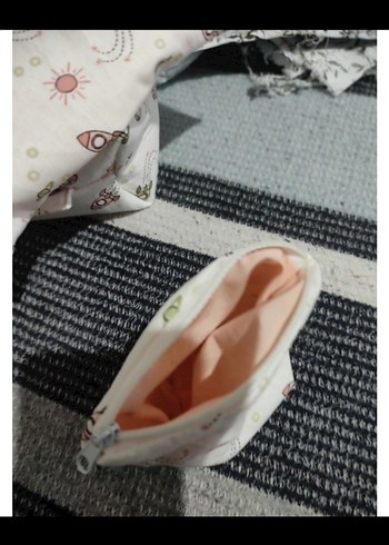 Renkli Baskılı Kadın Makyaj Çantası - Görsel 14