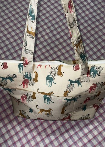 Bohem Leopar Desenli Fermuarlı Kadın Çanta - Görsel 7