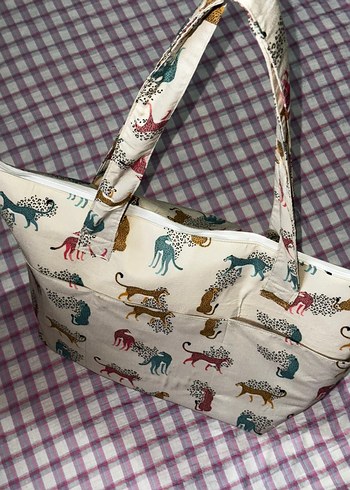 Bohem Leopar Desenli Fermuarlı Kadın Çanta - Görsel 2