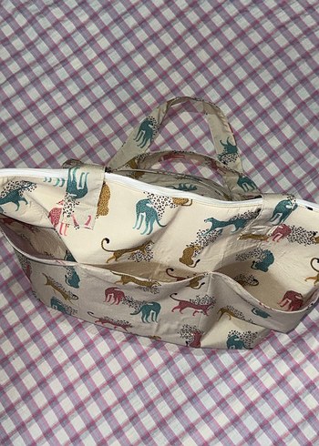 Bohem Leopar Desenli Fermuarlı Kadın Çanta - Görsel 9