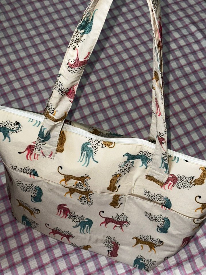 Bohem Leopar Desenli Fermuarlı Kadın Çanta - Görsel 4