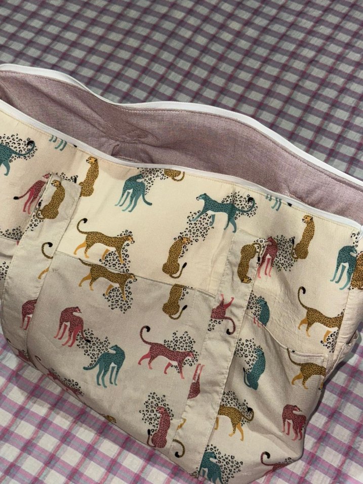 Bohem Leopar Desenli Fermuarlı Kadın Çanta - Görsel 3