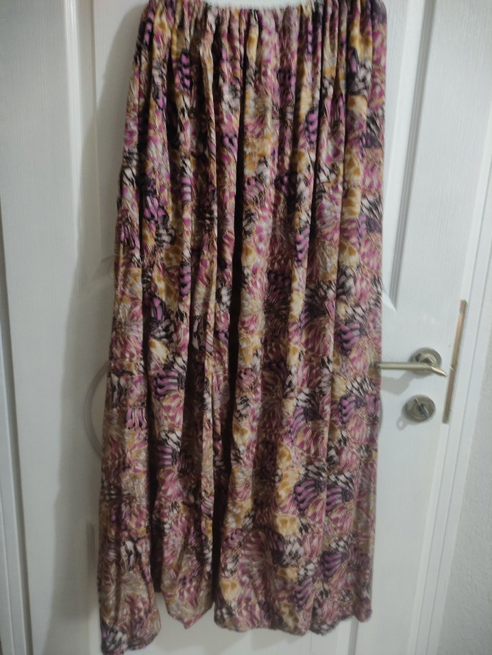 Mor Bağlama Desenli Uzun Salaş şalvar - Görsel 5