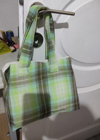 Yeşil Bağlama Desenli Fermuarlı Kadın Çanta - Görsel 2