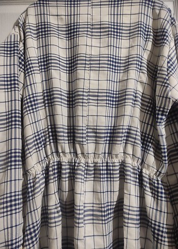 Dantel Detaylı Uzun Ekose Elbise - Görsel 5