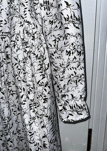 Kız Çocuk Gri Beyaz Dantelli Kısa Kollu Elbise - Görsel 9