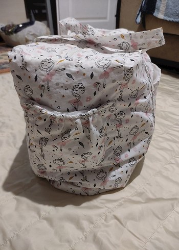 Baskılı Beyaz Gri Çocuk Uyku Çantası - Görsel 2