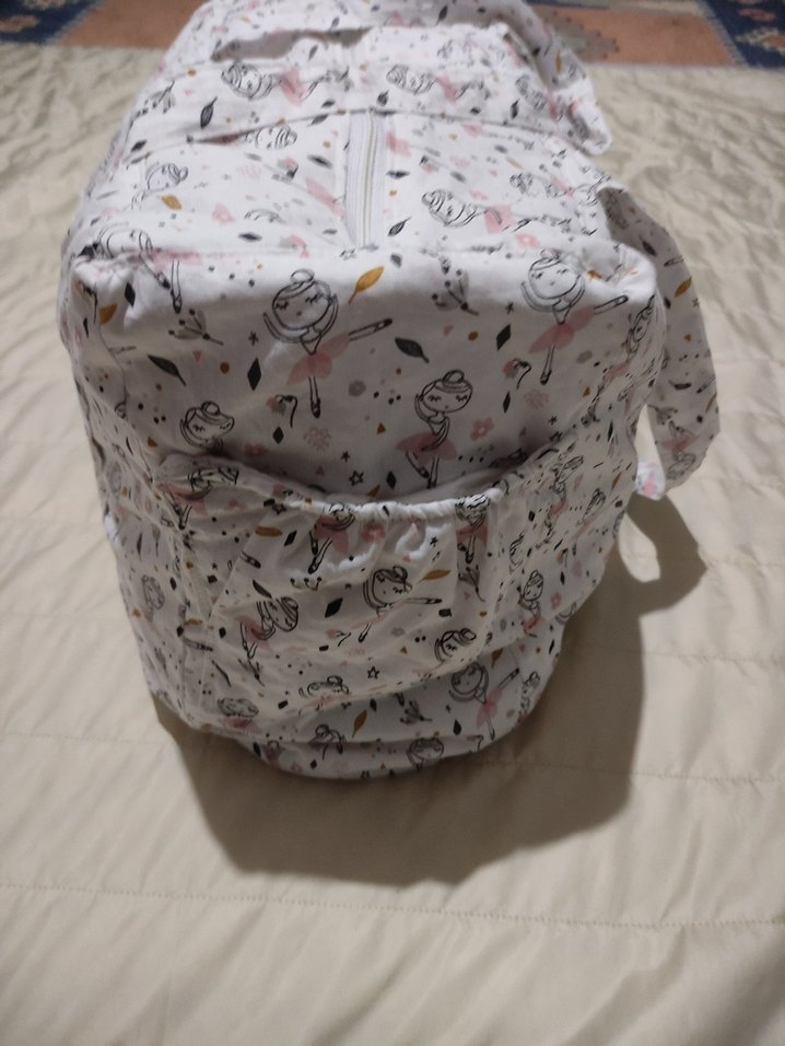 Baskılı Beyaz Gri Çocuk Uyku Çantası - Görsel 5