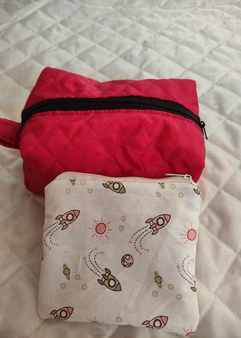 Renkli Baskılı Fermuarlı Kadın Makyaj Çantası - Görsel 18