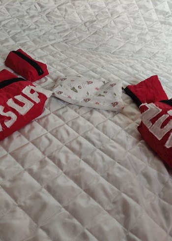 Renkli Baskılı Fermuarlı Kadın Makyaj Çantası - Görsel 7