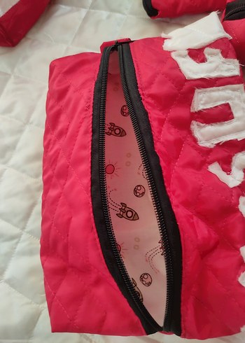 Renkli Baskılı Fermuarlı Kadın Makyaj Çantası - Görsel 13