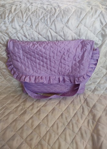 Mor Fırfırlı Kadın Çantası - Görsel 9