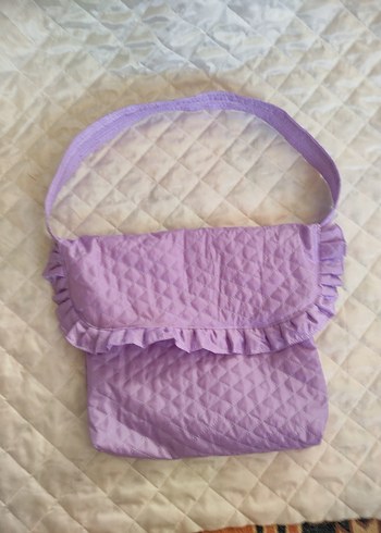 Mor Fırfırlı Kadın Çantası - Görsel 2