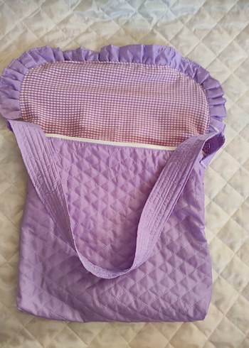 Mor Fırfırlı Kadın Çantası - Görsel 5