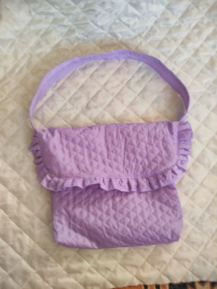 Mor Fırfırlı Kadın Çantası - Görsel 2