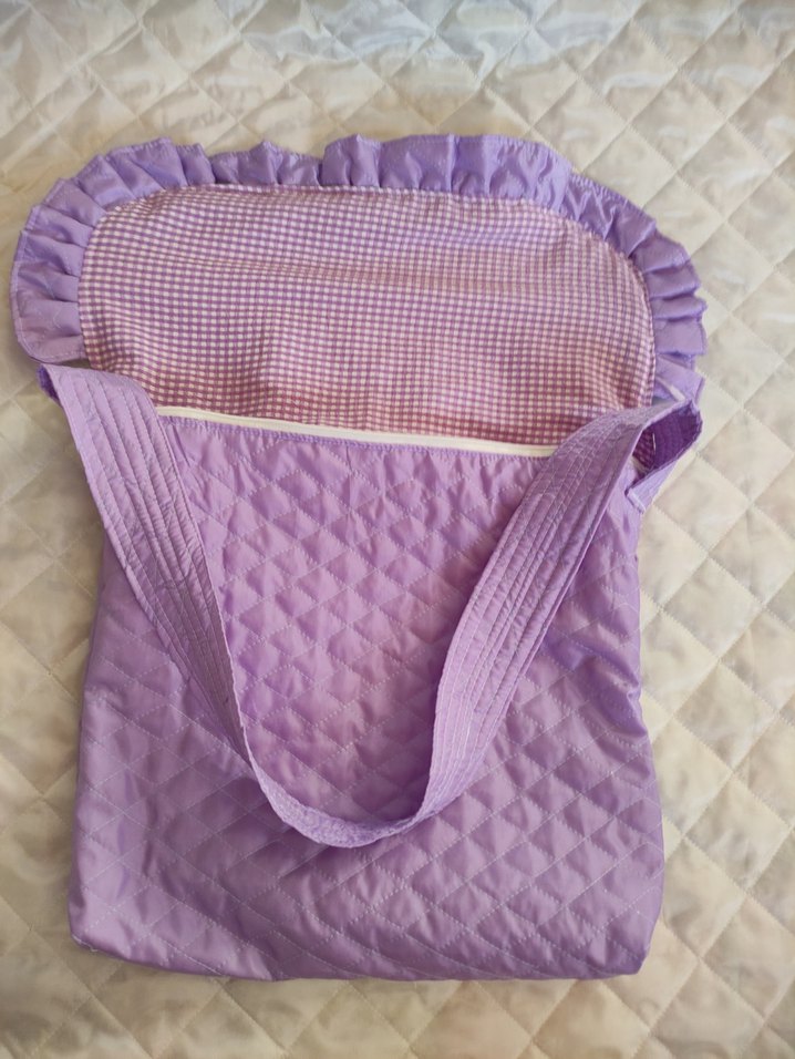 Mor Fırfırlı Kadın Çantası - Görsel 5