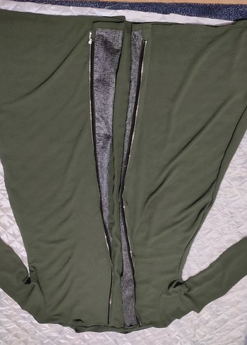 Kadın Haki Uzun Kollu Salaş feraje  - Görsel 2