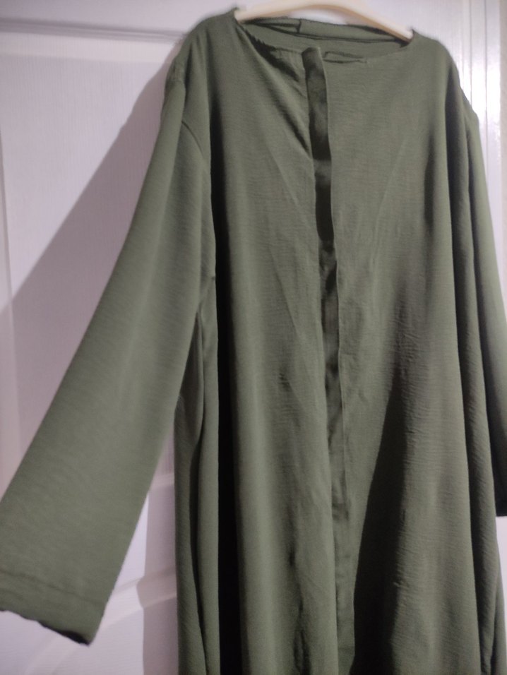 Kadın Haki Uzun Kollu Salaş feraje  - Görsel 5