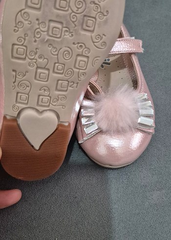 Pembe Kürklü Kız Çocuk Babet - Görsel 2