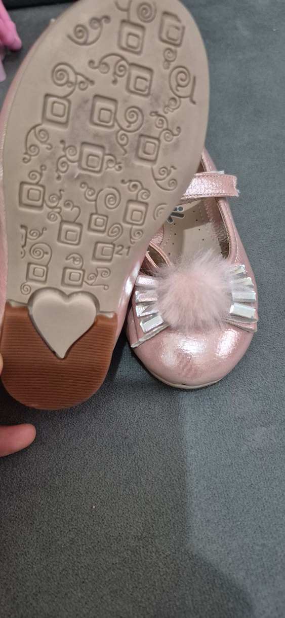 Pembe Kürklü Kız Çocuk Babet - Görsel 2