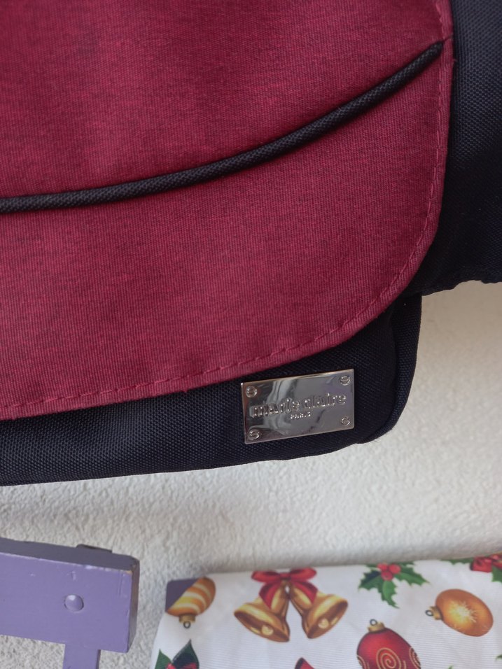 Marie Claire Marka Bordo Siyah Bebek Bakım Çantası - Görsel 2