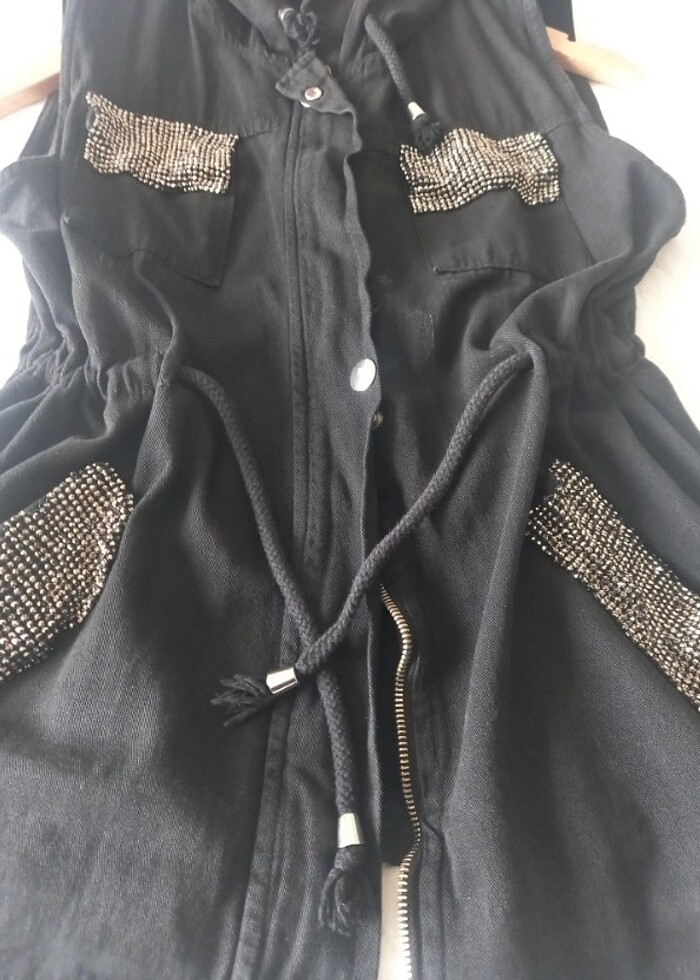 Tas detaylı dokuma yelek - Görsel 4