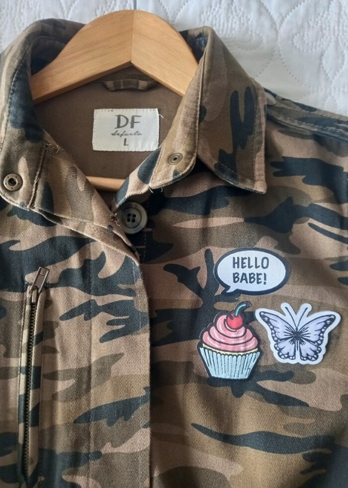 Defacto askeri ceket gomlek - Görsel 3