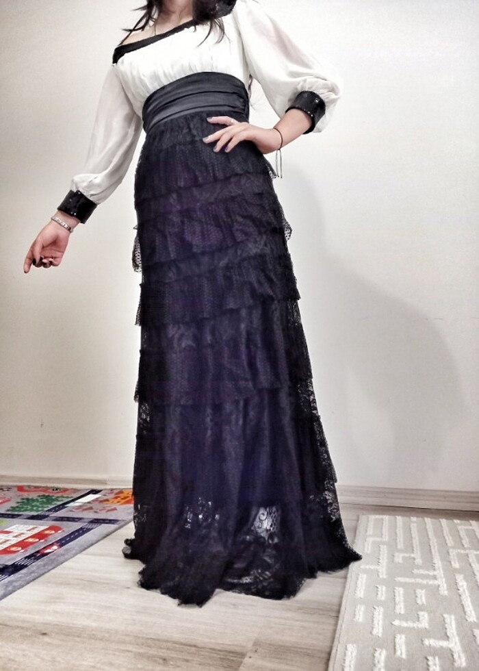 Harika Fransız model elbise - Görsel 4