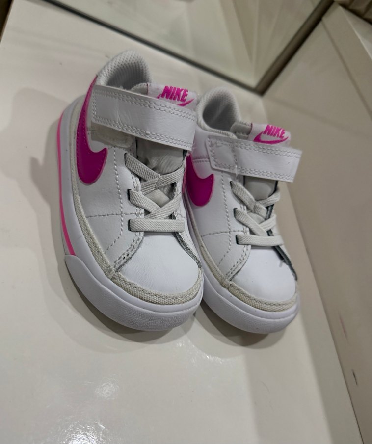 Kız Çocuk Pembe Orjinal Nike Cırtlı Sneaker - Görsel 4