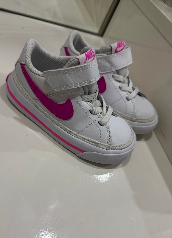 Kız Çocuk Pembe Orjinal Nike Cırtlı Sneaker - Görsel 2