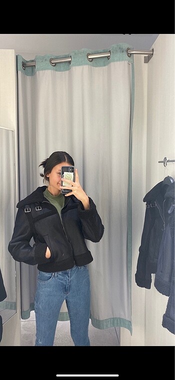 H&M içi yünlü siyah ceket