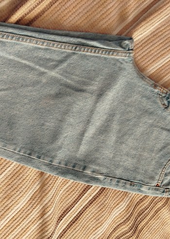 Düğmeli Gri Midi Boy Kadın Jean