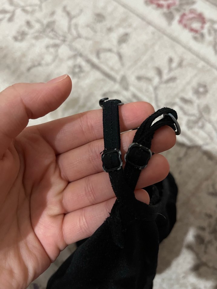 Siyah Nu Basic Dolgusuz Balensiz Çıkarılabilir Kaplı Sütyen - Görsel 5