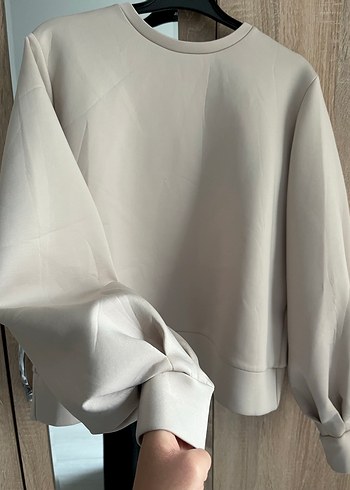 Bej Kadın scuba Sweatshirt - Görsel 2