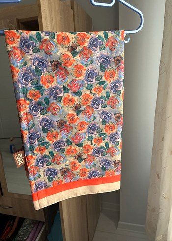 Çiçek Desenli Bohem Çok Renkli Kadın Şal - Görsel 2