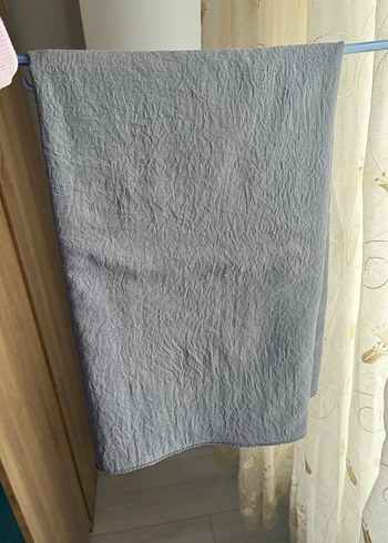 Gri Keten Kadın Şal - Görsel 2