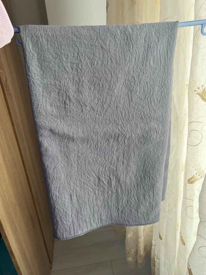 Gri Keten Kadın Şal - Görsel 2