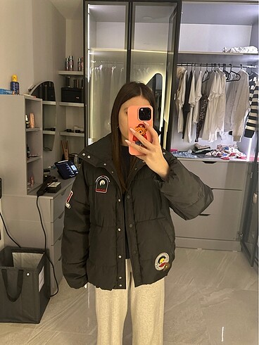 xs Beden siyah Renk H&M mont