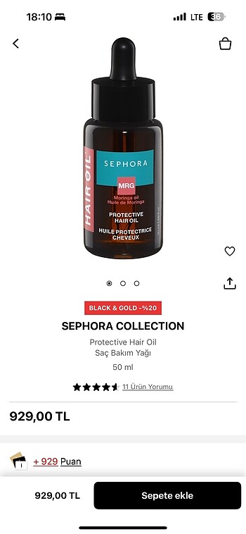 Sephora saç yağı - Görsel 6