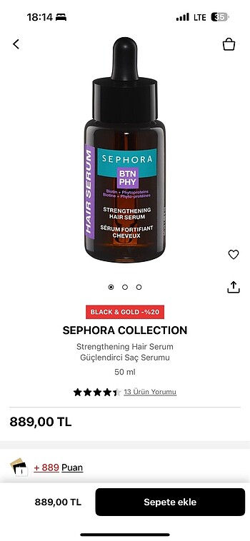  Beden Sephora saç serumu