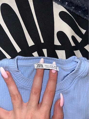 s Beden mavi Renk Zara crop