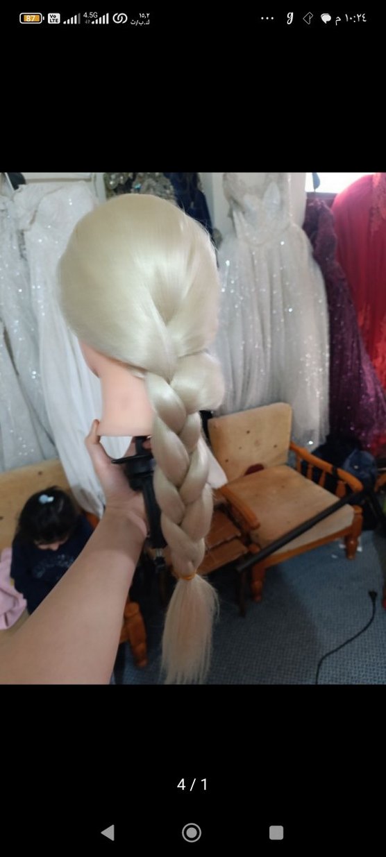 Uzun Düz Sarı Peruk Saç Aksesuarı - Görsel 2