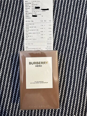 Burberry Hero 100ml EDP 3.3oz Parfüm