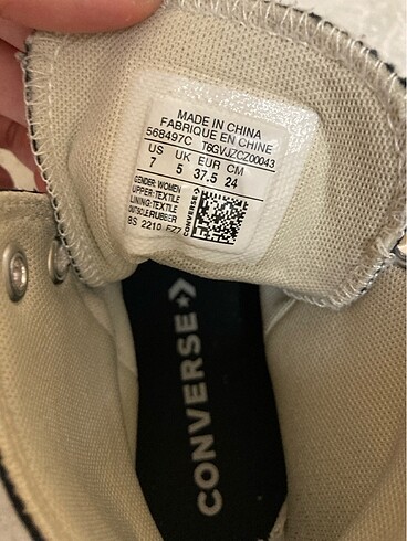 37,5 Beden siyah Renk Converse